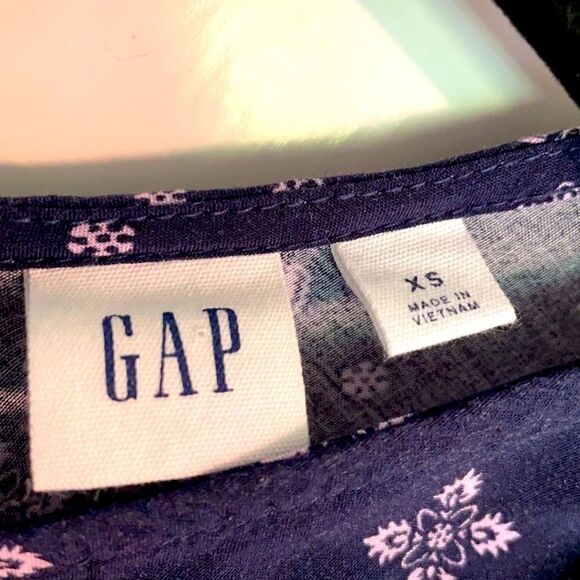 GAP V-neck border print sleeveless dress size XS - Picture 4 of 8